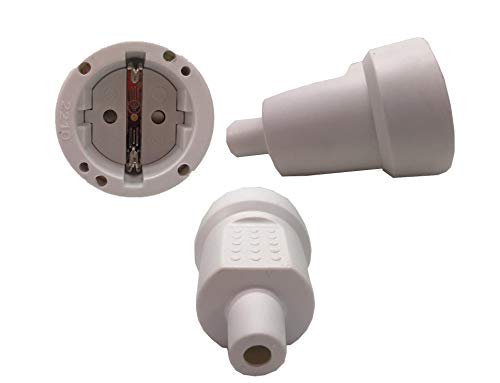 BASE AEREA HEMBRA DE GOMA ENTRADA CABLE RECTA 4.8MM BLANCA