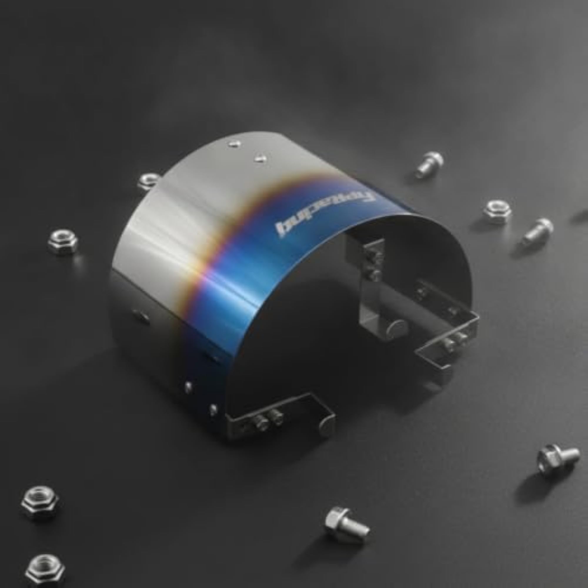 Titanium-Plated Car Intake Heat Guard Baked-Blue Finish