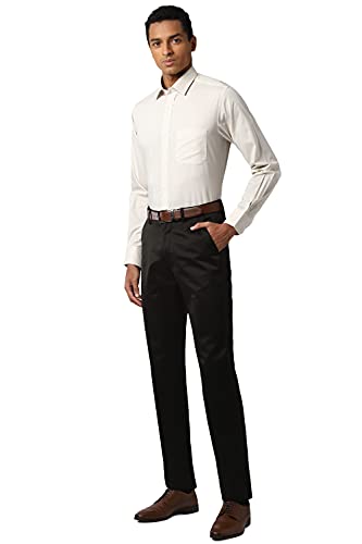 Image of Peter England Men's Formal Trousers (8907495253534 PTF1041601269 36W x 36L DarkGreenWithGreen)