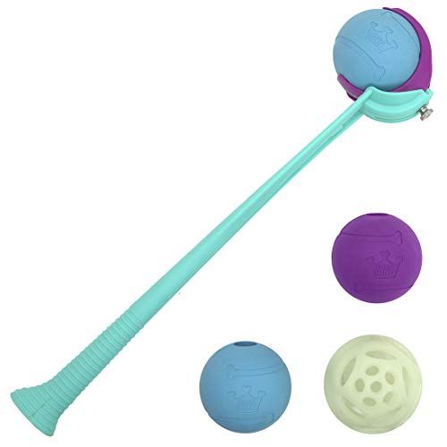 Chew King 4 Balls with Ball Launcher Combo Dog Toy, Large with 3" Ball
