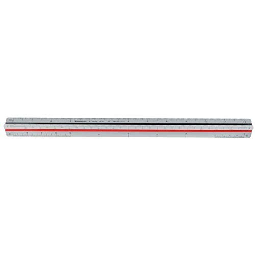Staedtler 12-Inch Architect Metal Triangular Scale #TOP5