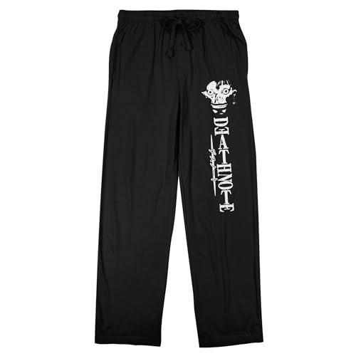 Bioworld Death Note Ryuk Title Logo Men's Black Sleep Pajama Pants