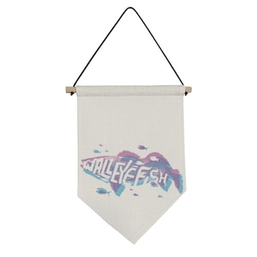Drapeau en toile poissons pour créer une ambiance marine dans votre salon bleu