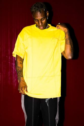 Prodigal Basic T Jaune Medium avec col rond résistant et coupe ajustée confortable - 4