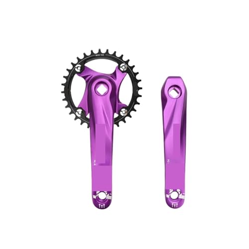 Manivelle de vélo 104BCD violette 32T pour réparer un pédalier usé