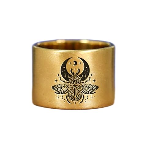Bague large ronde lune céleste argent 925, chevalière vintage hypoallergénique LK_PDR_00831