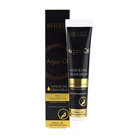 Revuele Argan Oil Hand And Nail Cream-Serum Oxygen Infusion, Cell Regeneration. Normal, Dry and Sensitive Skin Cover