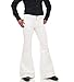 Men's Relaxed Vintage 60s 70s Bell Bottom Stretch Fit Classic Comfort Flared Flares Retro Leg Disco Denim Jeans Pants, White, X-Large