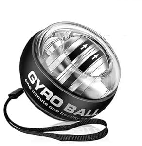 Gyro Ball with Wristband – Auto Start Powerball Gyroscope Wrist Forearm Exerciser with LED Lights for Hand, Finger, Wrist and Arm Strength Training-image-19