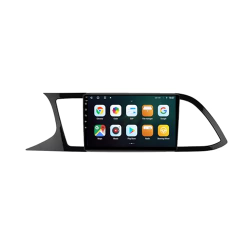 WOMGKDA 9 Pulgadas 2 DIN Autoradio Estéreo con Carplay navegación GPS cámara de Respaldo AHD Controles en el Volante Android 13 Coche NAVEGACIÓN para Seat Leon 3 MK3 2012-2020 LHD(F30 8+256G)