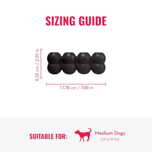KONG Extreme Goodie Ribbon - Befüllbares Hundespielzeug aus Naturkautschuk - Für Mittelgroße Hunde