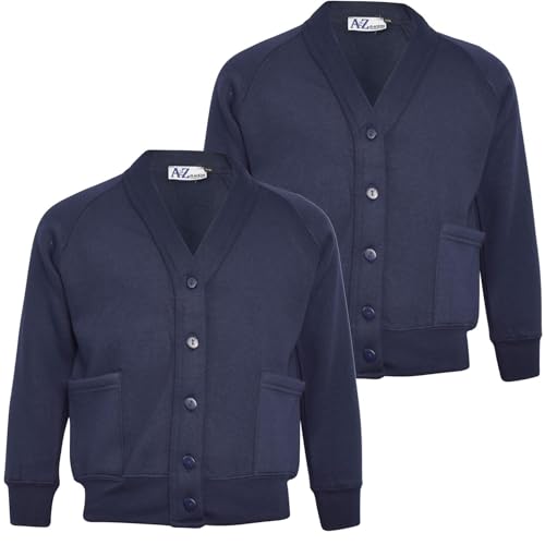 Cardigan d'école filles sweat tricoté manches longues pull uniforme scolaire 5-13 ans