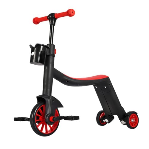 NYHGOXM �O�֎� �ւ񂵂�o�C�N �L�b�N�o�C�N 7in1 ���@�\ �q���p 1�� 2�� 3�� �j�̎q ���̎q �v���[���g ���]�� ���K �o�����X�o�C�N �X�N�[�^�[ ��p�ߋ� �܂肽���� �y�� �g�ݗ��ĊȒP (���b�h,�W�����f��) [���s�A���i]