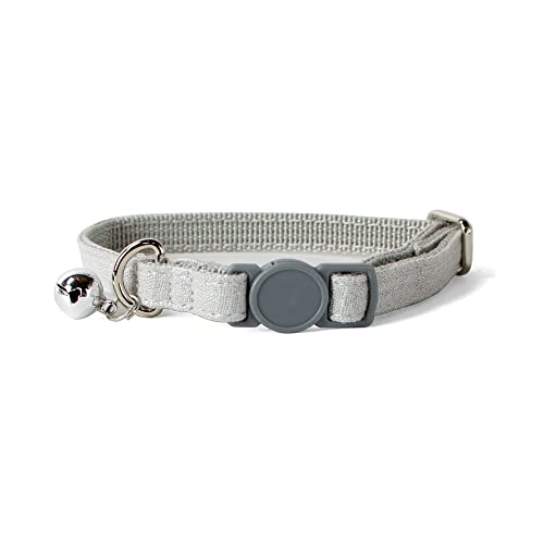 Sam and Maui Linen Cat Collar with Breakaway Buckle and Bell