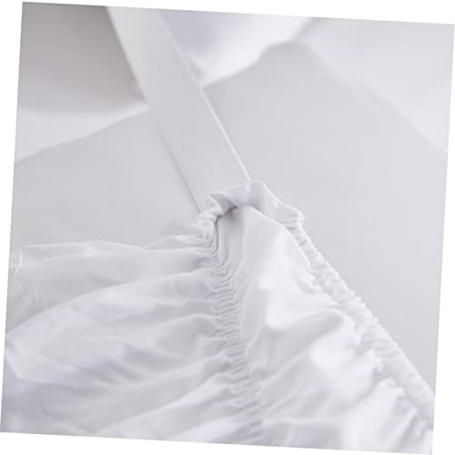 Jupe de lit plissée pour décoration chambre parentale moderne blanche