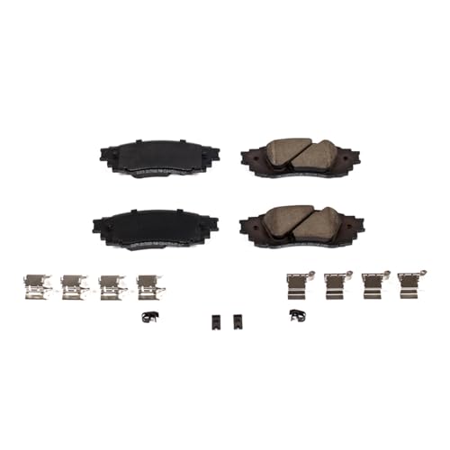 Image of PowerStop Rear Brake Pads for Lexus ES250 2021-25 |ES300h 2019-25 |ES350 2019-25 |RX350 2016-22 |RX350L 2018-22 |Lexus RX450h 2016-22 - Z17 Ceramic Brake Pads with Installation Hardware, 17-1879