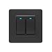 Produktbild Moes WiFi DE Smart Push Button 2 Gang Schalter Frei entfernbar Abnehmbar von der Wandplatte Smart Home Automatisierung Smart Life Tuya App Fernbedienung Arbeiten mit Amazon Alexa Google Home