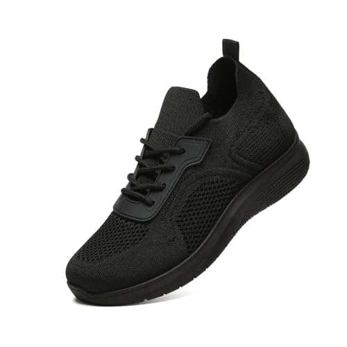 Image of Sneakers for Women Casual Lightweight Standing All Day Tennis Walking Shoes Black Non Slip Work Nursing Shoes