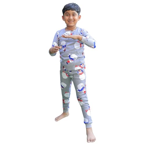 Image of YouGotPlanB Thermal Set for Kids | Pack of 1 Top & Bottom | Cotton | Ages 3-14 Years | Soft on Skin | Comfort Fit | Warm Inner Thermal Wear for Boys & Girls
