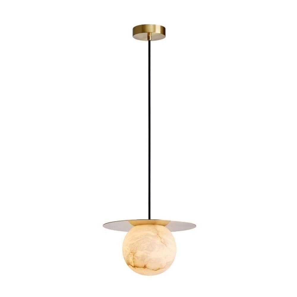 Lustre en pierre nuageuse pour en finir avec les éclairages agressifs du salon