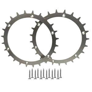 URPIZY rutschfeste N?Gel f¨¹r Rasenm?her-Roboter: f¨¹r YARDf¨¹rCE 400RI und 280R sowie EASYMOW 260 ¨C Stahl, 167,2 ¡Á 2,0 mm, Silber, 2 St¨¹ck + 14 Schrauben