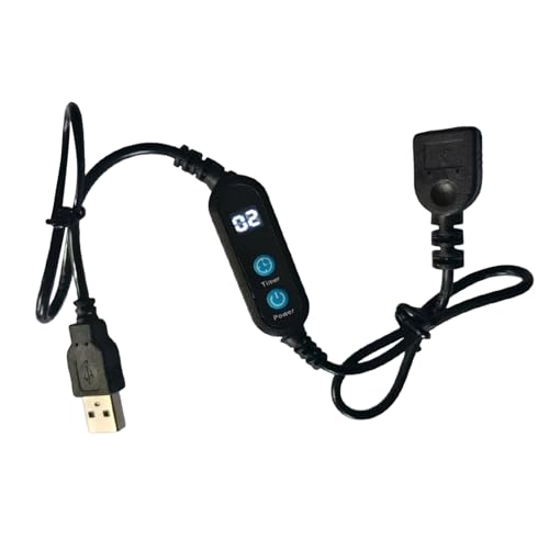 Yuemeuy Cable De Alimentación USB con Temporizador Regresivo | Controlador Ajustable | Controlador De Cable Extensión USB con Temporizador Y Conmutación,para Tiras LED, Bombas de Acuario, Lámparas,