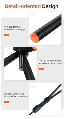 Perche télescopique avec support caméra pour capturer chaque aventure