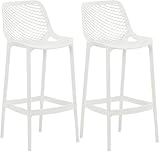 2er Set Gitter Barhocker | Weiß