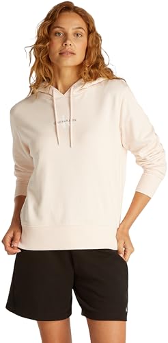 Calvin Klein Damen Hoodie Monologo mit Kapuze, Rosa (Silver Peony), 3XL – Ansicht 1