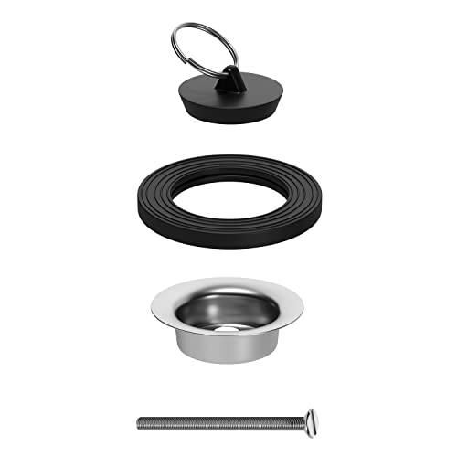 AQUADE 422-AQ Universalablaufventil 1 1/4 x 30 Ø 60 mm mit Schlüsselring für Spülbecken