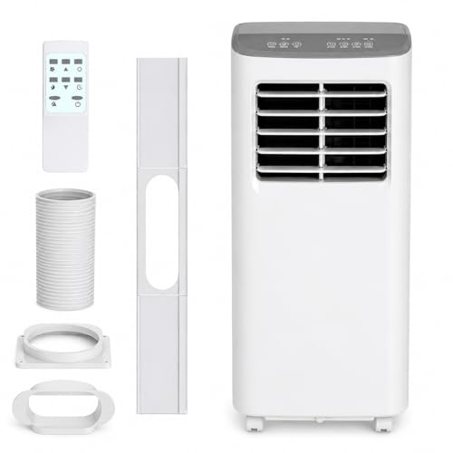 Image of 8,000 BTU Portable Air Conditioners, 4-in-1 Modes with Cooling, Dehumidifier, Fan, Sleep Mode, 24-Hour Timer, Remote Control & Complete Window Kit, Cools Rooms Up to 350 Sq. Ft., for Bedroom