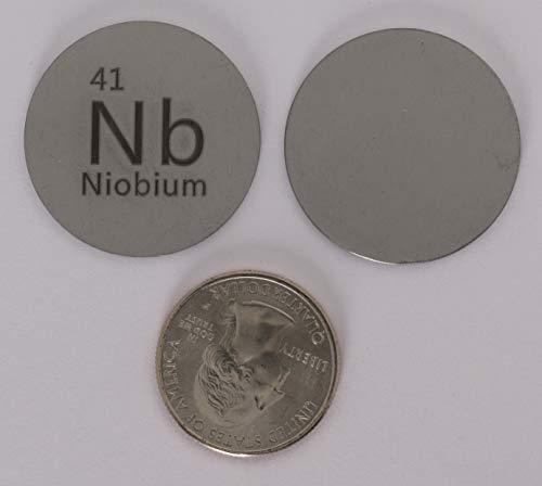 Image of Niobium (Nb) 31mm Metal Disc 99.95% Pure for Collection or Experiments