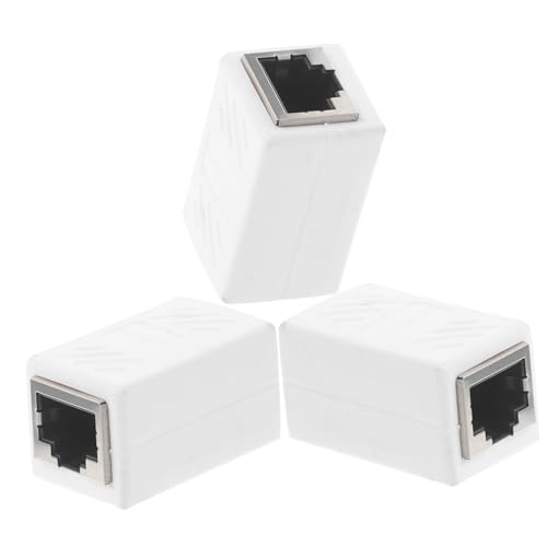 GAROZATION 3pcs Ethernet Adapter Female to Female Ethernet Connector for and Network Cables and Easy Installation for Home Office Use
