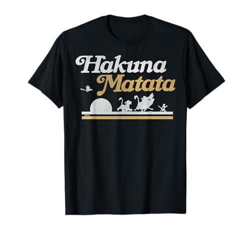 T-shirt Lion King Hakuna Matata imprimé graphique rétro Disney au design exclusif