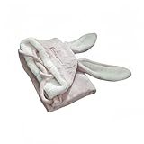 着る毛布/着るブランケット ルームウェア レディース/子供〜大人 男女兼用 | ふわふわ厚手 うさ耳フード・ハート柄ミトン付き | 防寒・保温・静電気対策 | 洗える/丸洗い可・室内用 | ウェアラブル 部屋着 (95cmX80cm,ピンク)