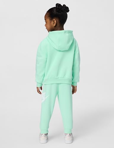 Image of Nike Kids' Sportswear Club Fleece Pullover Hoodie and Joggers 2-Piece Outfit Set (Large Swoosh Logo)