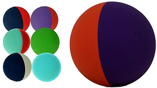 JA-RU Super Sky HI Bounce Balls Dual Color Bouncing Ball 2.3" (6 Units) Like Racquetball Balls Air Filled Hi Bounce Hollow Rubber Ball for Kids and Adults Therapy Massage. Party Favors 990-6p