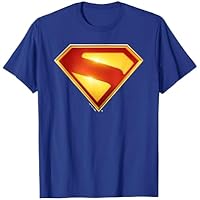 Superman Superman New Logo 2 Camiseta, Hombre, Azul Real, M