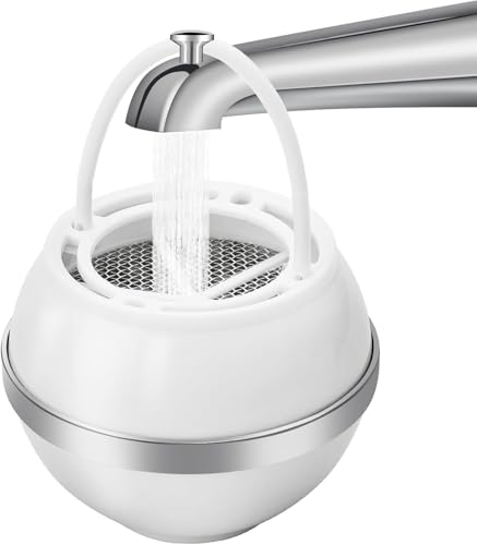 Badewannenkugelfilter, Badewannen-Wasserfilter für Wasserreiniger, Mehrstufige Filterung entfernt Hunderte von Verunreinigungen für eine weichere, gesündere Haut, BPA-frei - 2500 Gallone