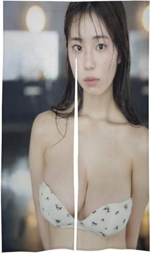 菊地姫奈 のれん 温泉 ゆ 暖簾 湯 目隠し おしゃれ 間仕切り 玄関 ドア カーテン お部屋 室内 洗面所 四季兼用 かわいい 断熱防寒 目隠し 入り口 86x143cm