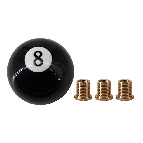 Dokili Universal Auto Schaltknauf Hebelgriff Shifter für Fast alle manuellen Autos Schwarz 8 Billardkugel Runde Mit 3-Schraubverbindungen: M8 x 1,25 M10 x 1,25 M10 x 1,5