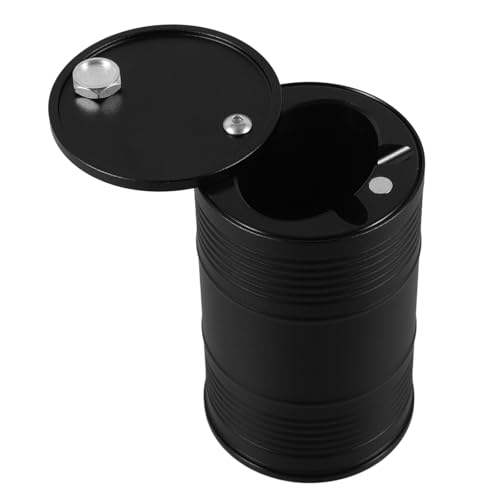 BESTYASH Cenicero para Coche Tapa y Aleación de Aluminio, Accesorio sin Humo para Interiores de Vehículo, Diseño Antibacteriano para Uso en Otoño E Invierno