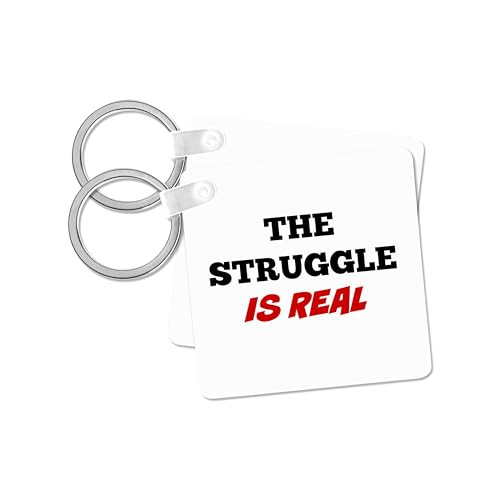 3dRose, The struggle is real, set of 2 Key Chains