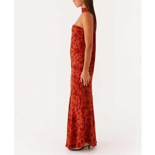 Image of Women Strapless Floral Dress with Sarf Mesh Tube Maxi Dress Summer Cocktail Wedding Guest