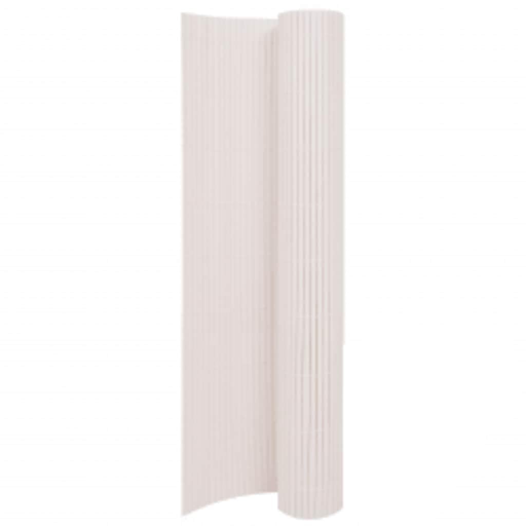 vidaXL Double-Sided Garden Fence Outdoor Terrance Backyard Fencing Privacy Screen Porch Blind Windbreak Fence Panel Barrier Edging White