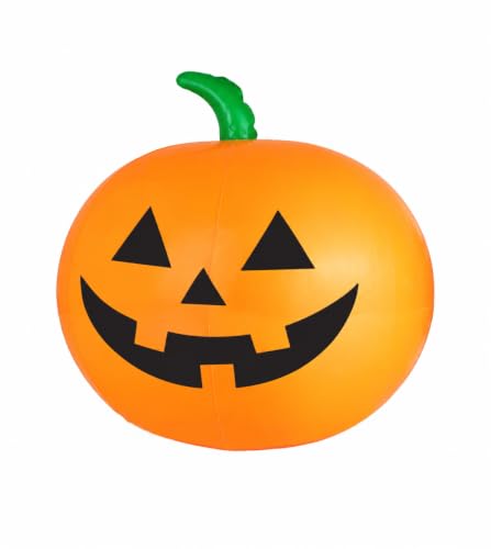 Image of Storm&Lighthouse Inflatable Pumpkin Halloween Jack-o'-Lantern Decoration Halloween Party Fancy Dress Accessory PVC Pumpkin for Haunted House Horror Party Yard Garden Home Decor (Large (65cm))