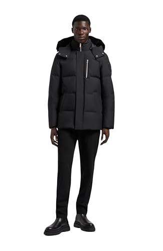 Moose Knuckles Men's Cloud Shearling 3Q Jacket, Black W/Black Shearling, Medium