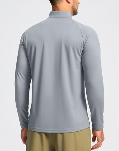 Image of G Gradual Men's Quarter Zip Pullover Running Athletic Shirts Long Sleeve | Lightweight, Quick Dry, Moisture Wicking, Sun Protection, 1 /4 Zip Golf Pullover for Men Workout, Gym, Hiking, Casual