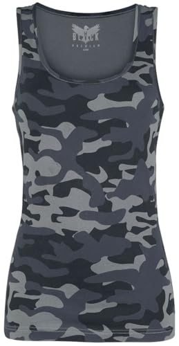 Black Premium by EMP Damen graues bequemes Top mit Camouflage-Alloverprint M