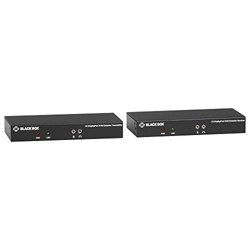 Black Box Network - KVXLCDP-100 - Black Box KVX KVM Extender - 1 Computer(s) - 1 Local User(s) - 328.08 ft Range - 4K - 3840 x 2160 Maximum Video Resolution - 2 x Network (RJ-45) - 5 - DisplayPort - 5